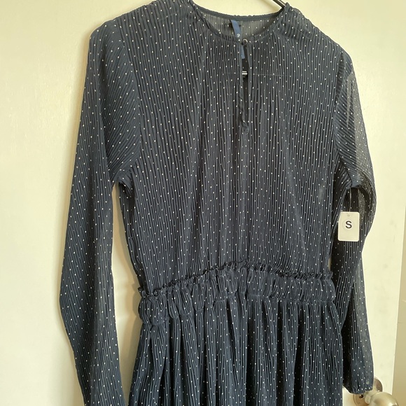 Pepe Jeans Polka Dot Long Sleeve Dress - Size S - Picture 3 of 12
